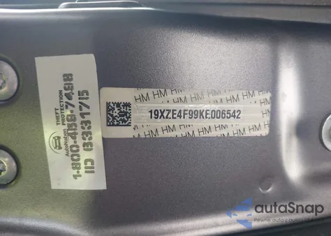 2019 Honda Insight Touring from USA, damaged, VIN 19XZE4F99KE006542